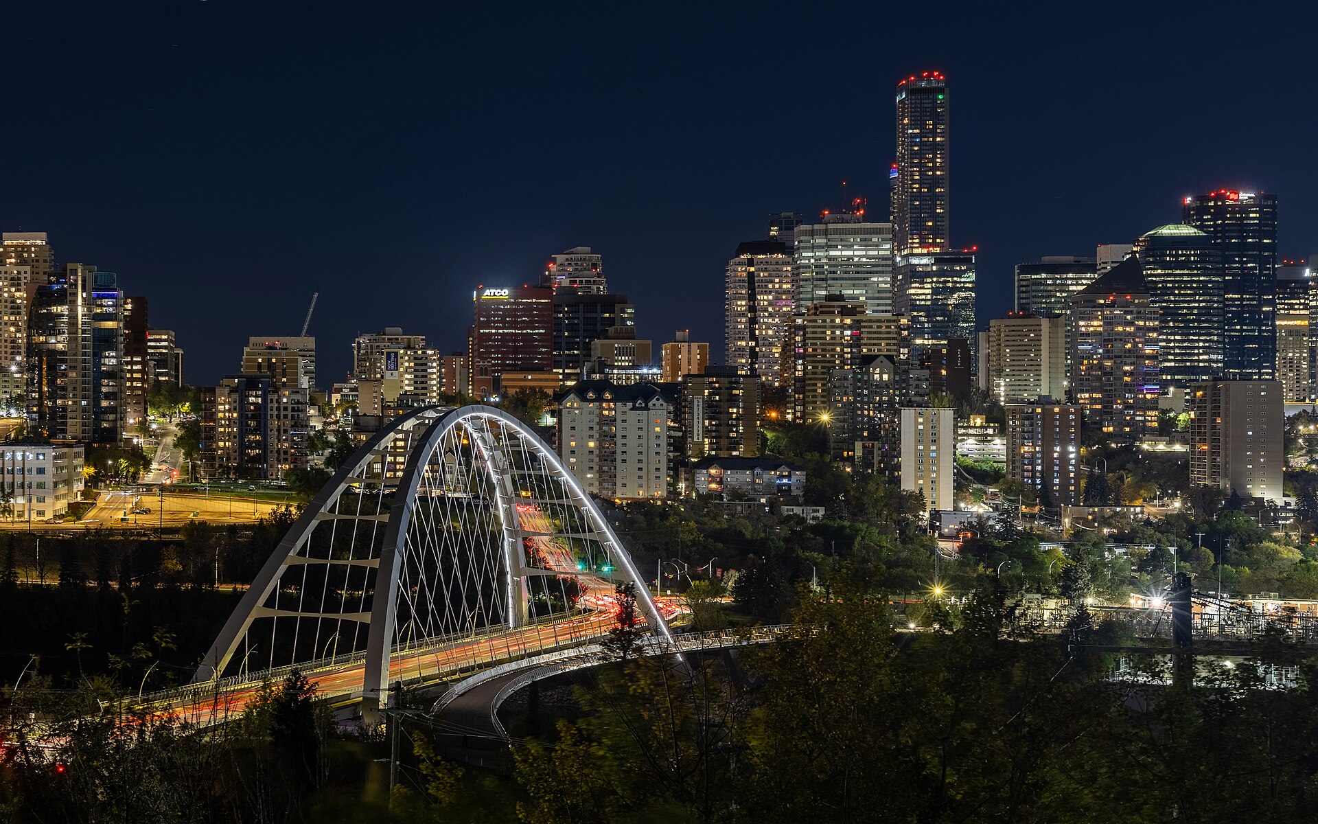 Downtown Edmonton across the Walterdale Bridge, in the province that voted on Monday to remain part of Canada. File photo.