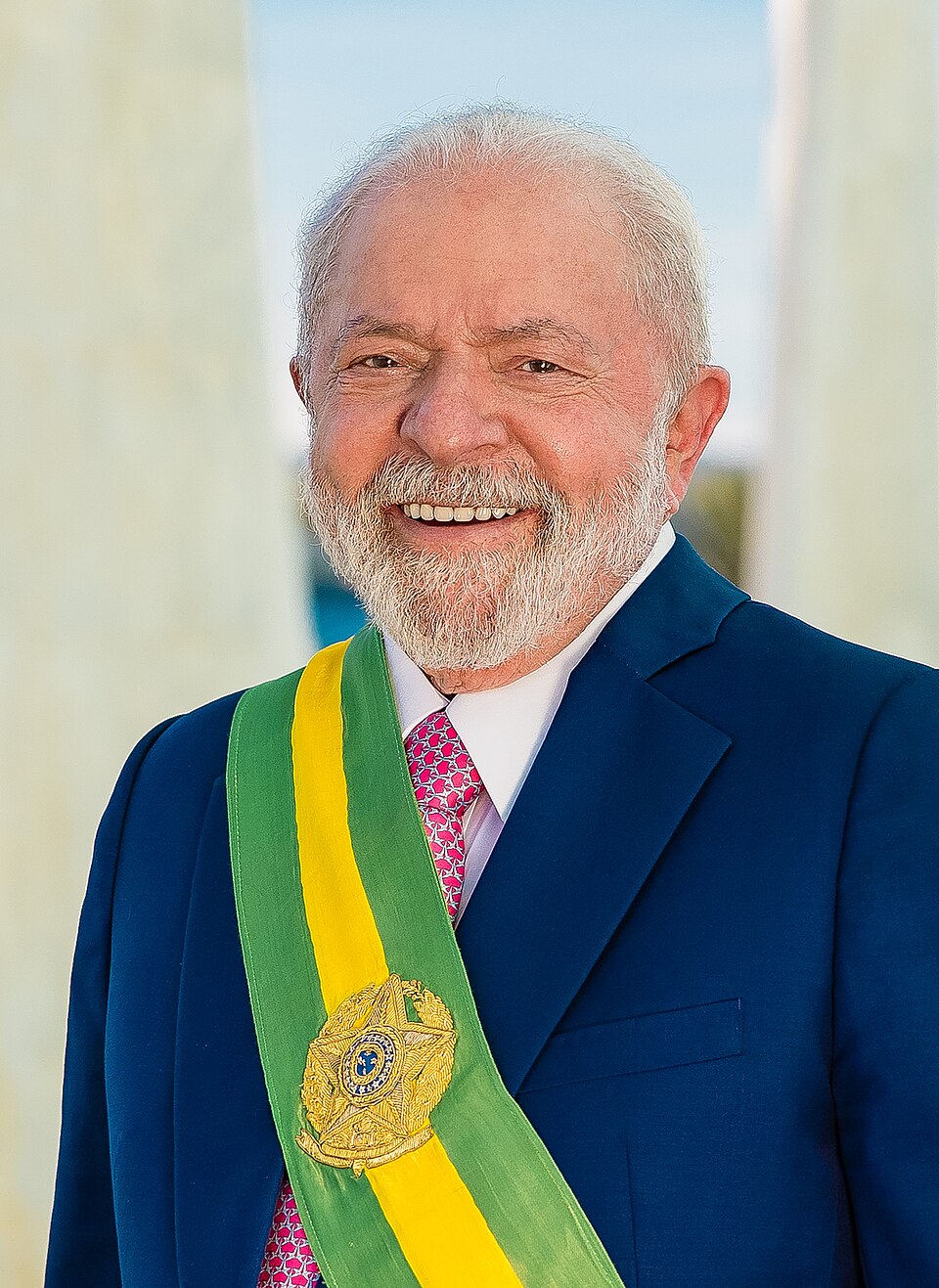 President Luiz Inácio Lula da Silva in his official portrait, wearing the presidential sash. On Sunday he won a fourth term, beating Flávio Bolsonaro in the runoff. File photo.