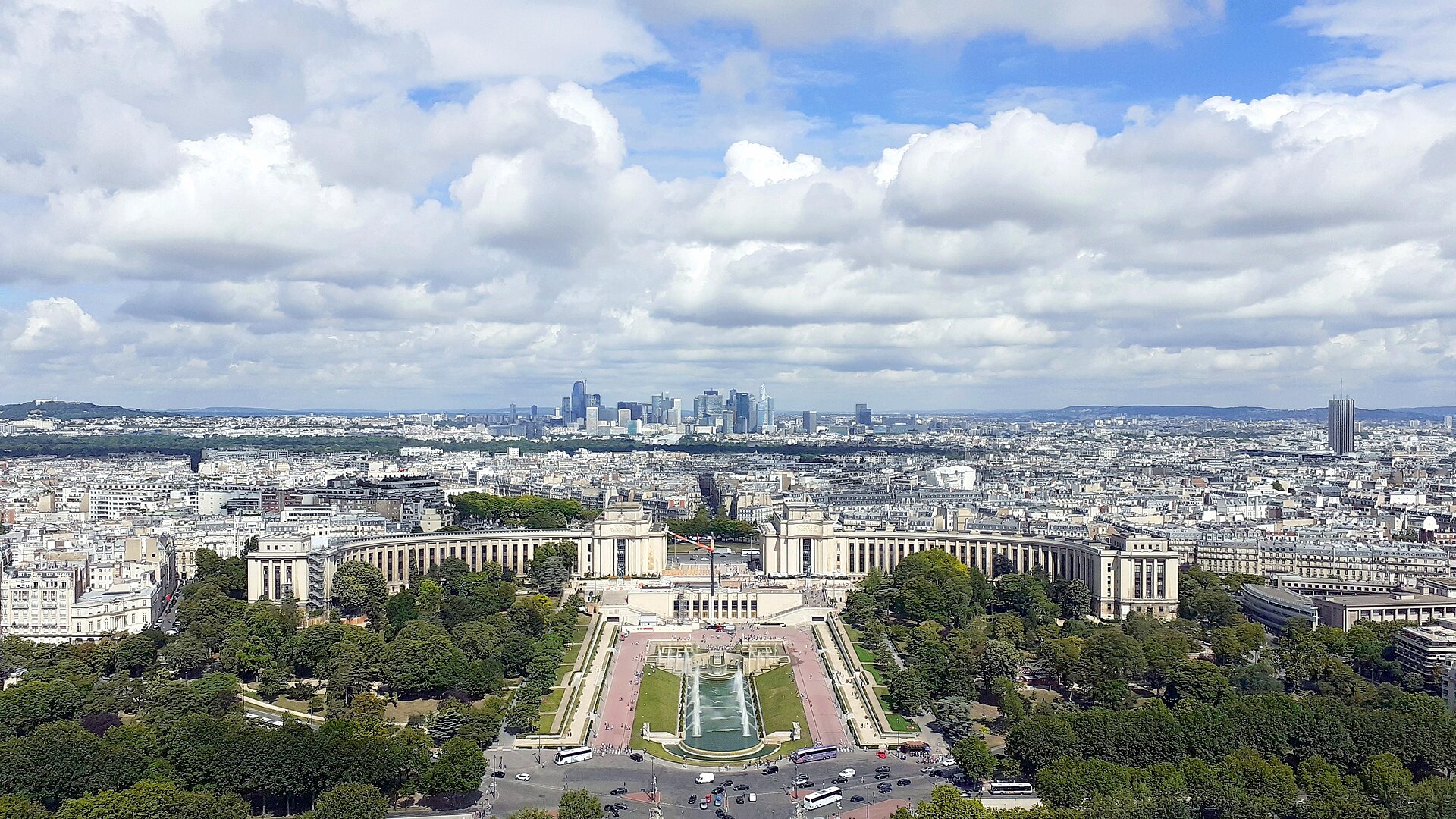 La Defense, the Paris financial district, seen from the Eiffel Tower. File photo.