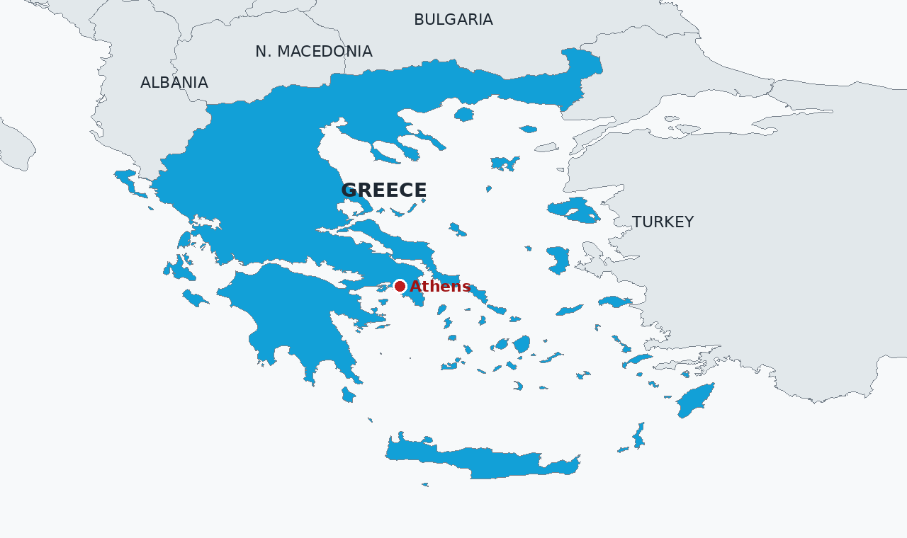 Greece in blue, with Athens marked. Parliament approved the ban on October 23 after a debate that ran past sixteen hours.
