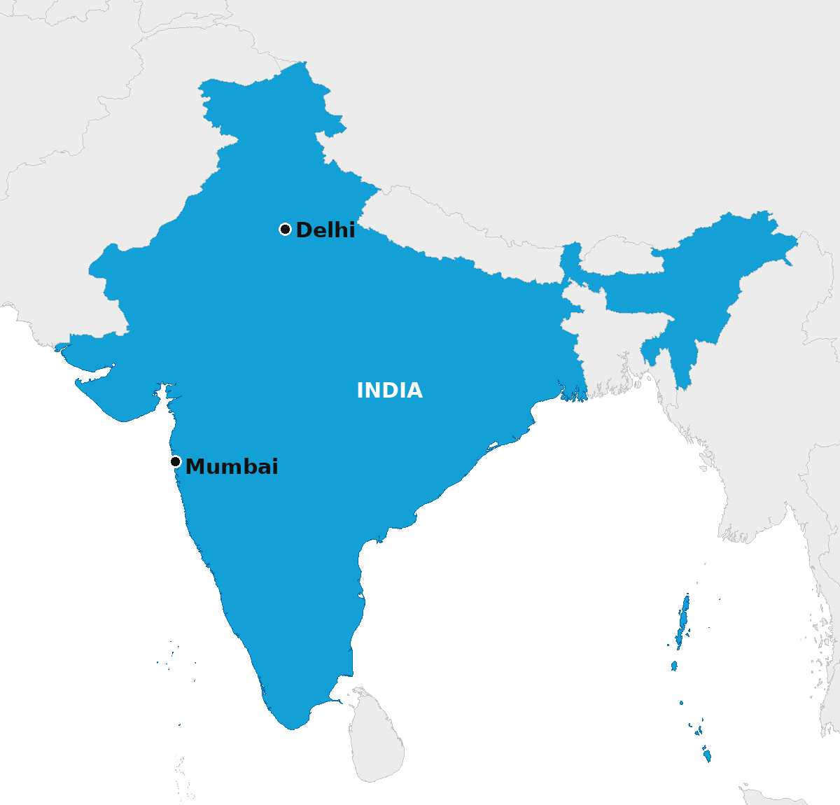 India, with Delhi, where the protests and detentions have centred, and Mumbai, where the movement has also rallied.