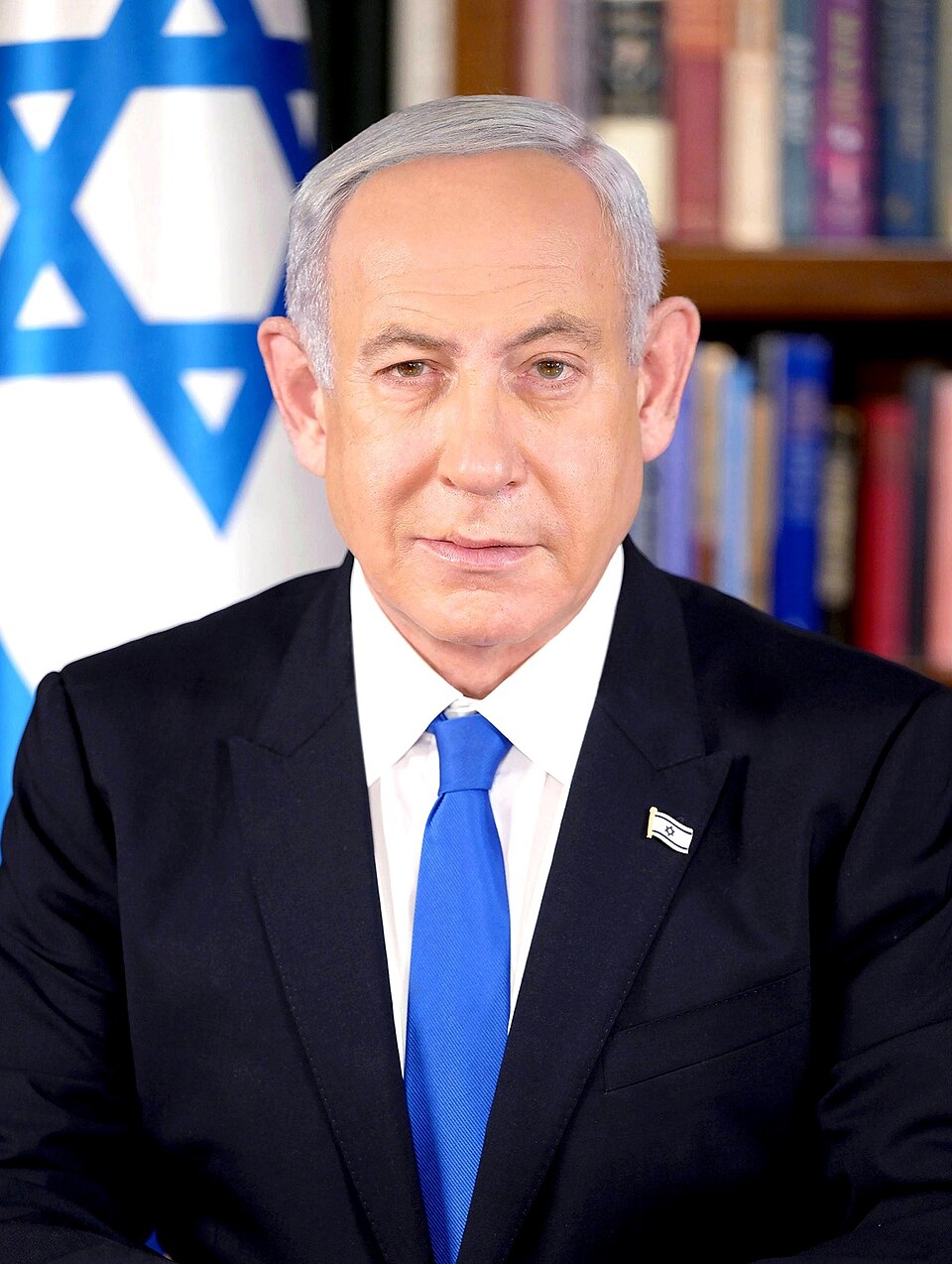 Benjamin Netanyahu, whose Likud party finished first in all three exit polls while the bloc behind him fell to 50 seats, down from the 64 it won in 2022. File photo.