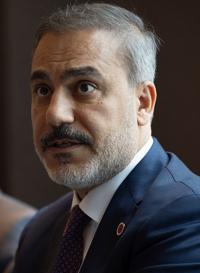 Hakan Fidan, Turkey's foreign minister, who hosted the eight ministers in Istanbul on Friday and delivered their shared warning against a new attack on Iran. File photo.