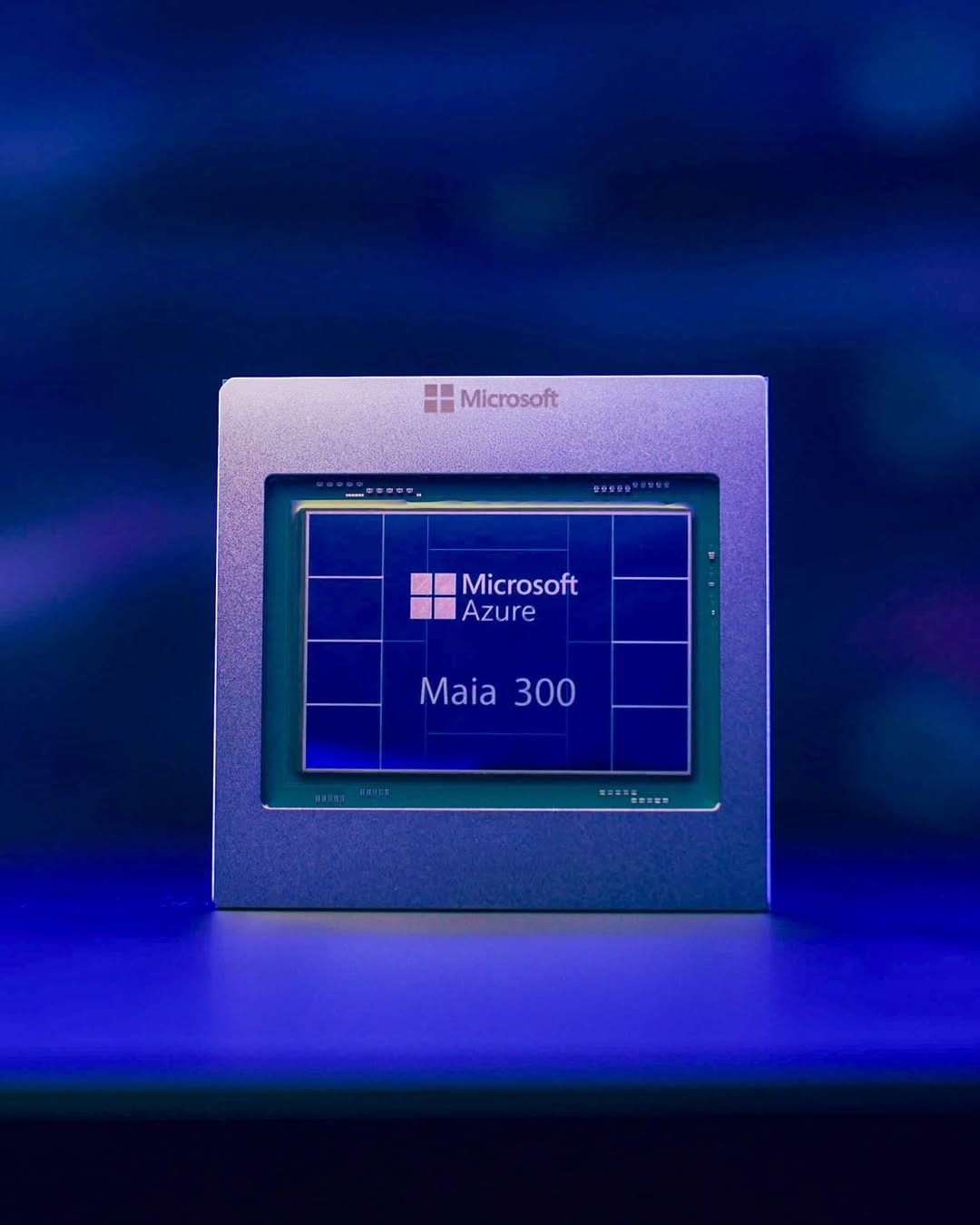 Microsoft's Maia 300 AI accelerator, the kind of hardware its 175 billion dollar spending forecast buys. The buyout programme is the human side of the same budget. File photo.