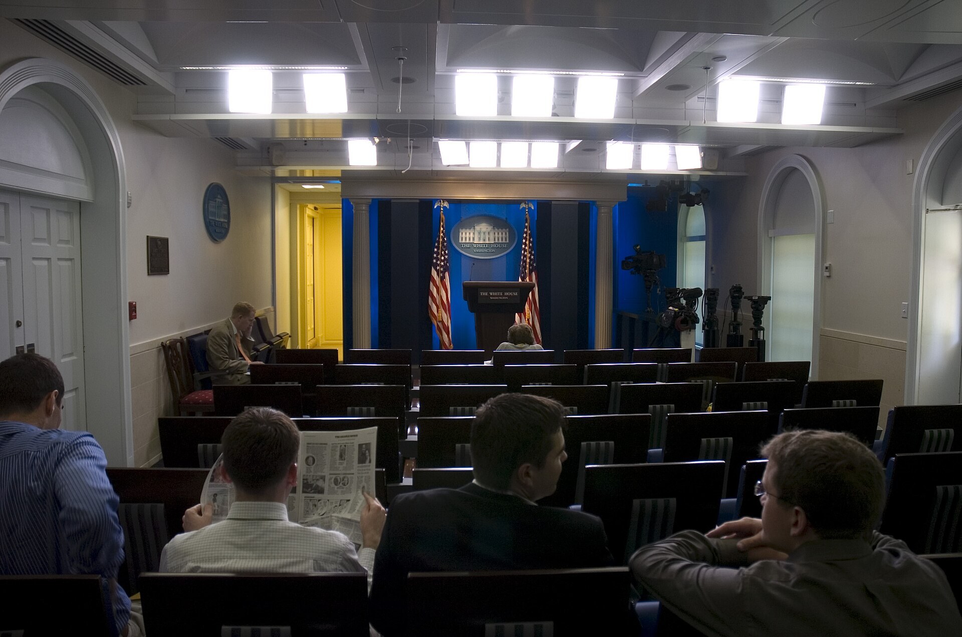 The James S. Brady Press Briefing Room at the White House.