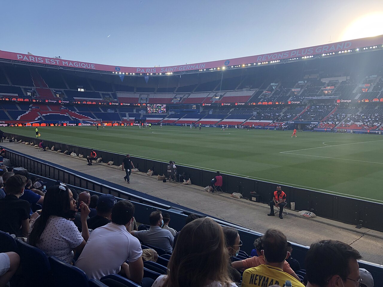 The Parc des Princes in Paris, where PSG host Barcelona on Tuesday night.