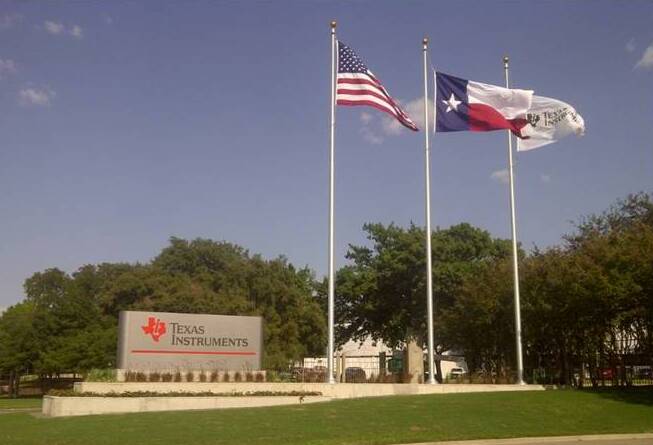 The entrance to Texas Instruments' North Campus in Dallas, Texas. The company reported third quarter results on Wednesday. File photo.