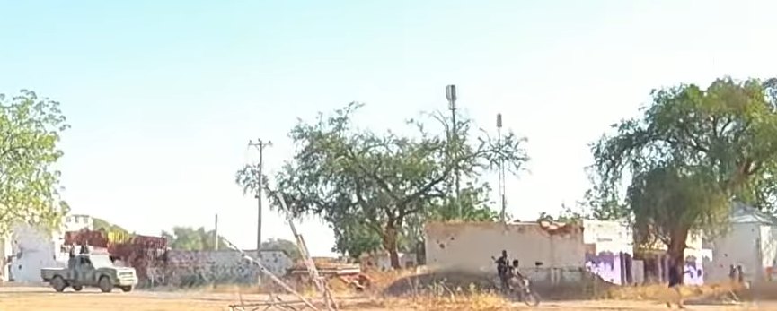 Rapid Support Forces fighters travelling in El Fasher after the city's fall in October 2025.